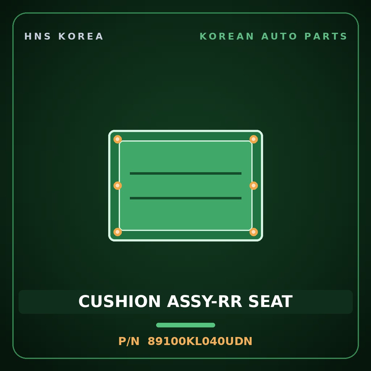 Genuine Mobis CUSHION ASSY-RR SEAT 89100KL040UDN for Ioniq 6 2023 HNS Parts Korea