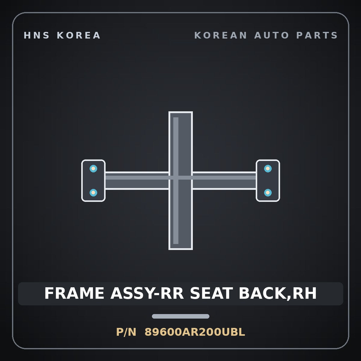 Genuine Mobis FRAME ASSY-RR SEAT BACK,RH 89600AR200UBL for Genesis GV70 2021 HNS Parts Korea