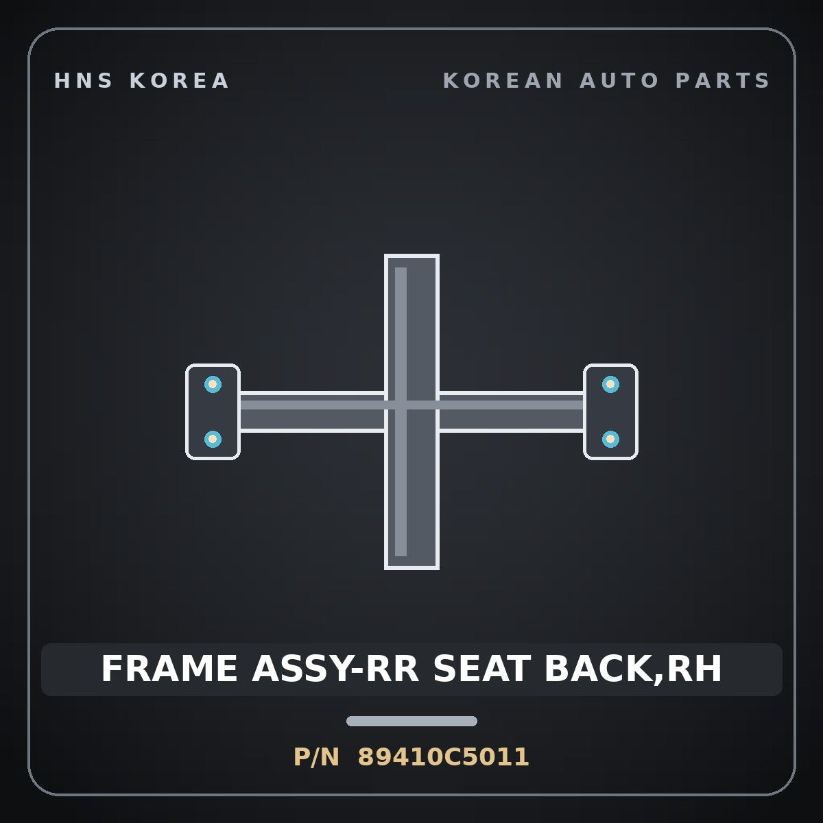Genuine Mobis FRAME ASSY-RR SEAT BACK,RH 89410C5011 for Sorento 2018 HNS Parts Korea