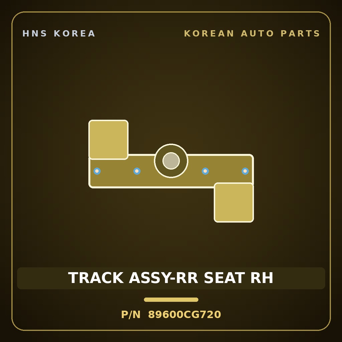 Genuine Mobis TRACK ASSY-RR SEAT RH 89600CG720 for Staria 2021 HNS Parts Korea