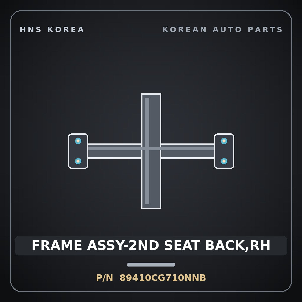 Genuine Mobis FRAME ASSY-2ND SEAT BACK,RH 89410CG710NNB for Staria 2021 HNS Parts Korea