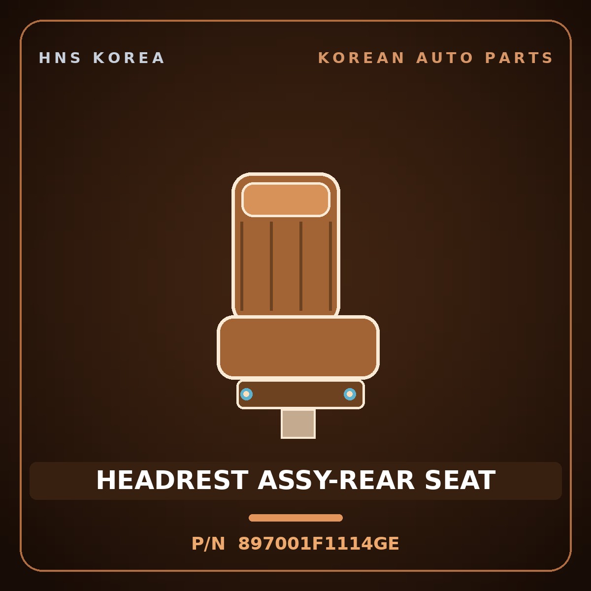Genuine Mobis HEADREST ASSY-REAR SEAT 897001F1114GE for Sportage 2004 HNS Parts Korea