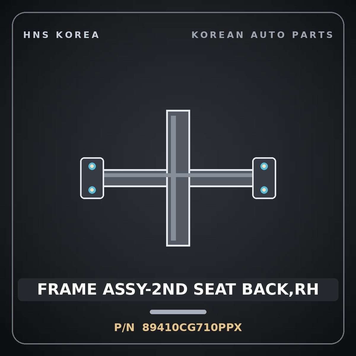 Genuine Mobis FRAME ASSY-2ND SEAT BACK,RH 89410CG710PPX for Staria 2021 HNS Parts Korea
