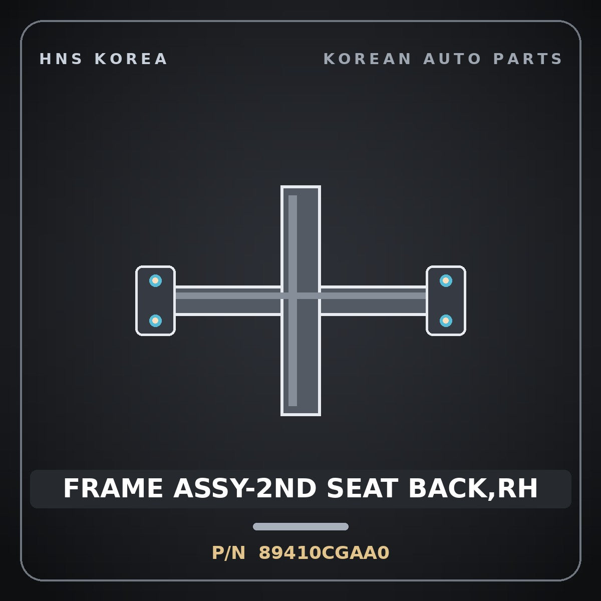 Genuine Mobis FRAME ASSY-2ND SEAT BACK,RH 89410CGAA0 for Staria 2021 HNS Parts Korea