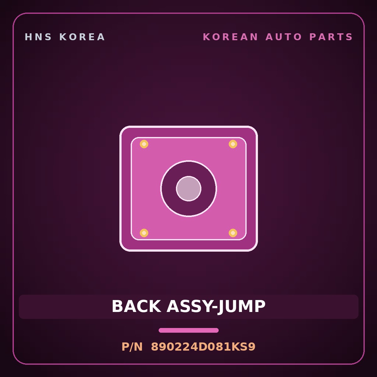 Genuine Mobis BACK ASSY-JUMP 890224D081KS9 for Carnival 2005 HNS Parts Korea