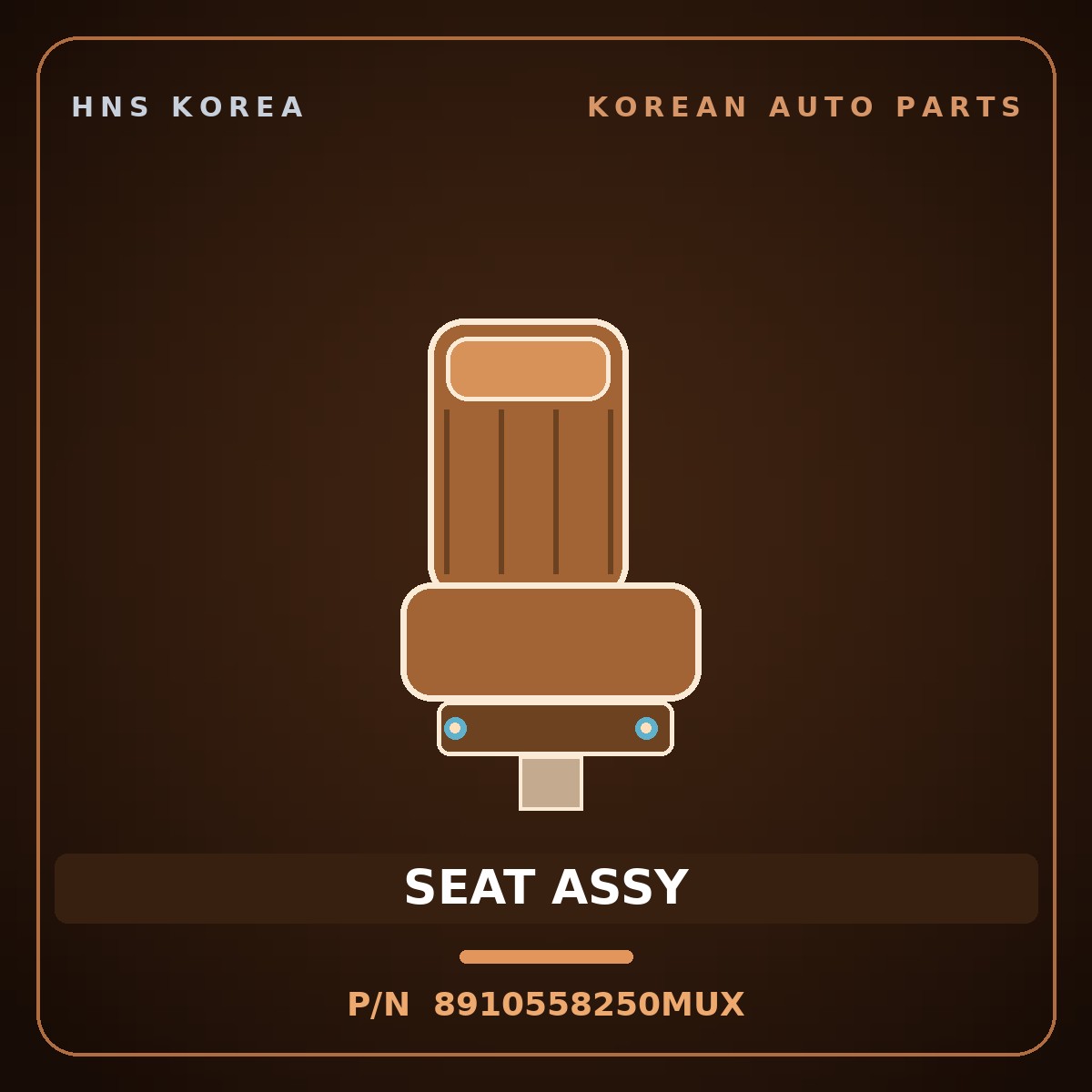 Genuine Mobis SEAT ASSY 8910558250MUX for County 2020 HNS Parts Korea