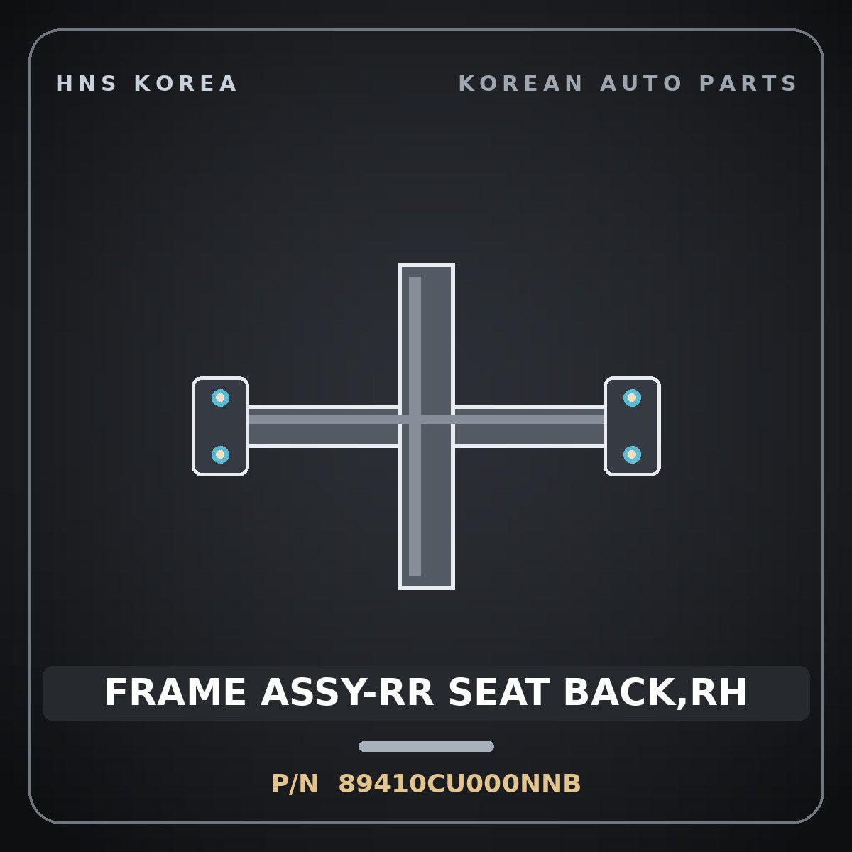 Genuine Mobis FRAME ASSY-RR SEAT BACK,RH 89410CU000NNB for Genesis GV60 2021 HNS Parts Korea