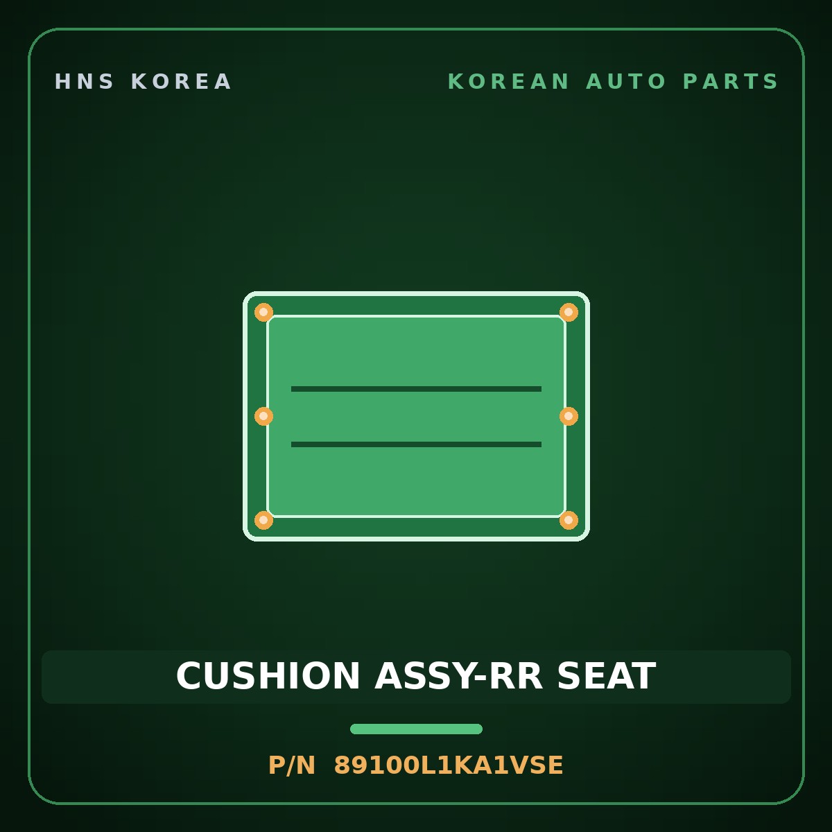 Genuine Mobis CUSHION ASSY-RR SEAT 89100L1KA1VSE for Sonata 2023 HNS Parts Korea