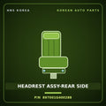 Genuine Mobis HEADREST ASSY-REAR SIDE 897001G400288 for Pride 2005 HNS Parts Korea