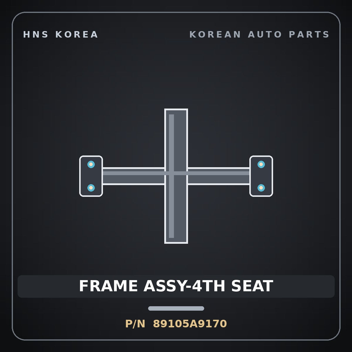 Genuine Mobis FRAME ASSY-4TH SEAT 89105A9170 for Carnival 2014 HNS Parts Korea
