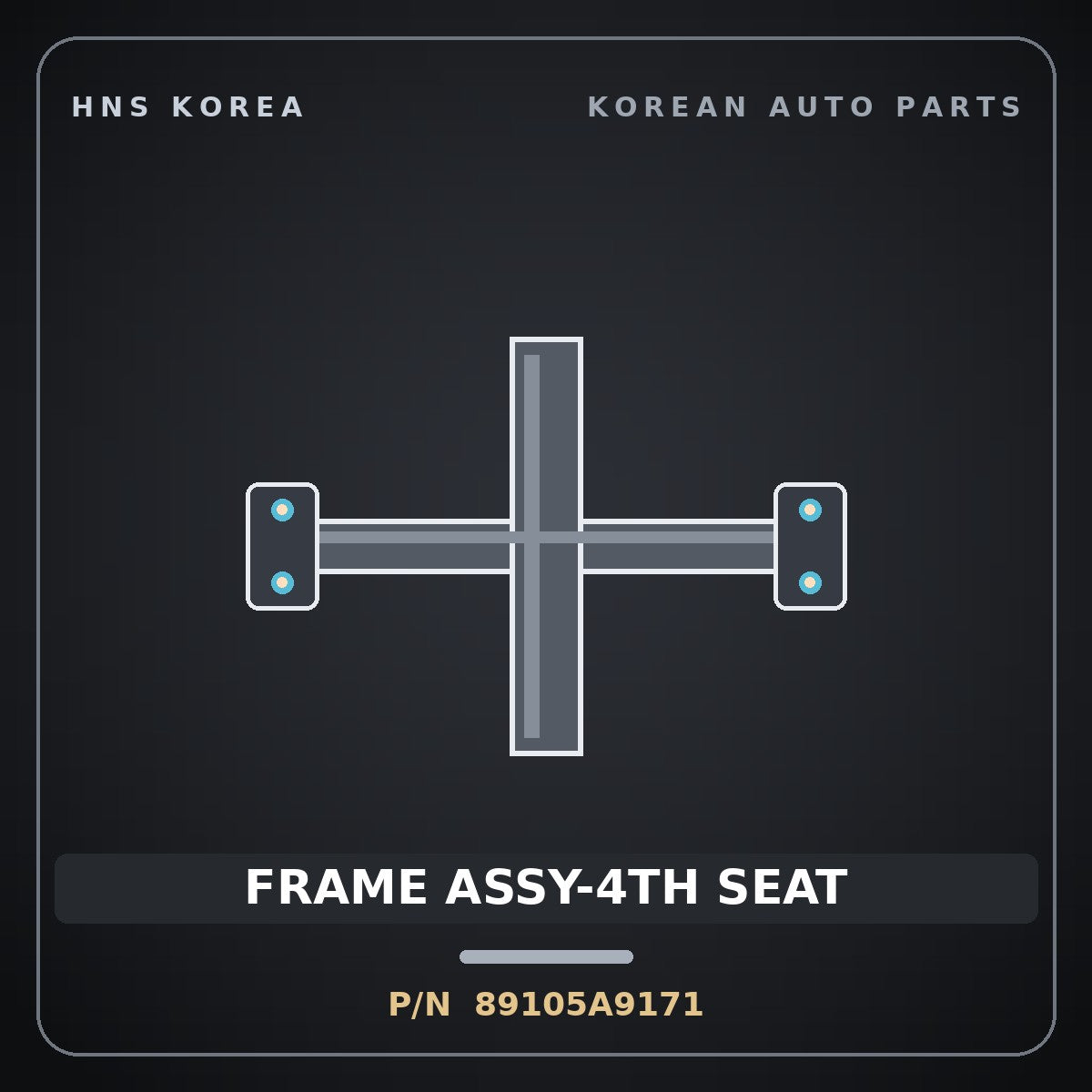 Genuine Mobis FRAME ASSY-4TH SEAT 89105A9171 for Carnival 2014 HNS Parts Korea