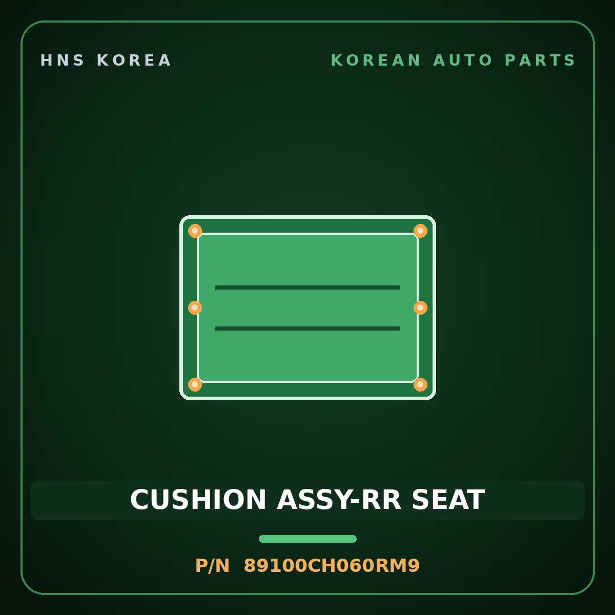 Genuine Mobis CUSHION ASSY-RR SEAT 89100CH060RM9 for Sportage 2022 HNS Parts Korea