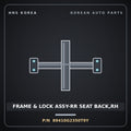 Genuine Mobis FRAME & LOCK ASSY-RR SEAT BACK,RH 89410G2350T9Y for IONIQ 2016 HNS Parts Korea