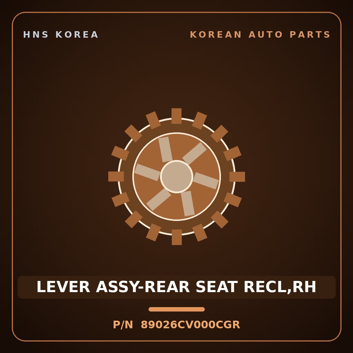 Genuine Mobis LEVER ASSY-REAR SEAT RECL,RH 89026CV000CGR for EV6 2024 HNS Parts Korea