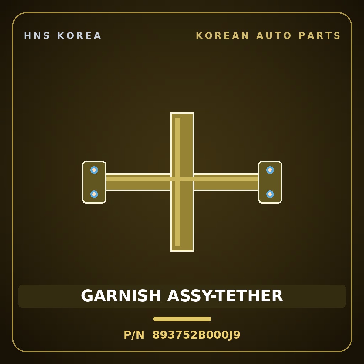 Genuine Mobis GARNISH ASSY-TETHER 893752B000J9 for Santa Fe 2006 HNS Parts Korea