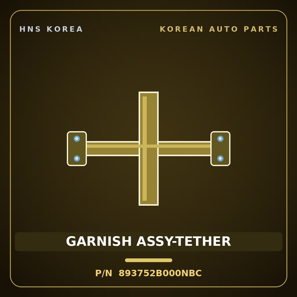 Genuine Mobis GARNISH ASSY-TETHER 893752B000NBC for Santa Fe 2012 HNS Parts Korea