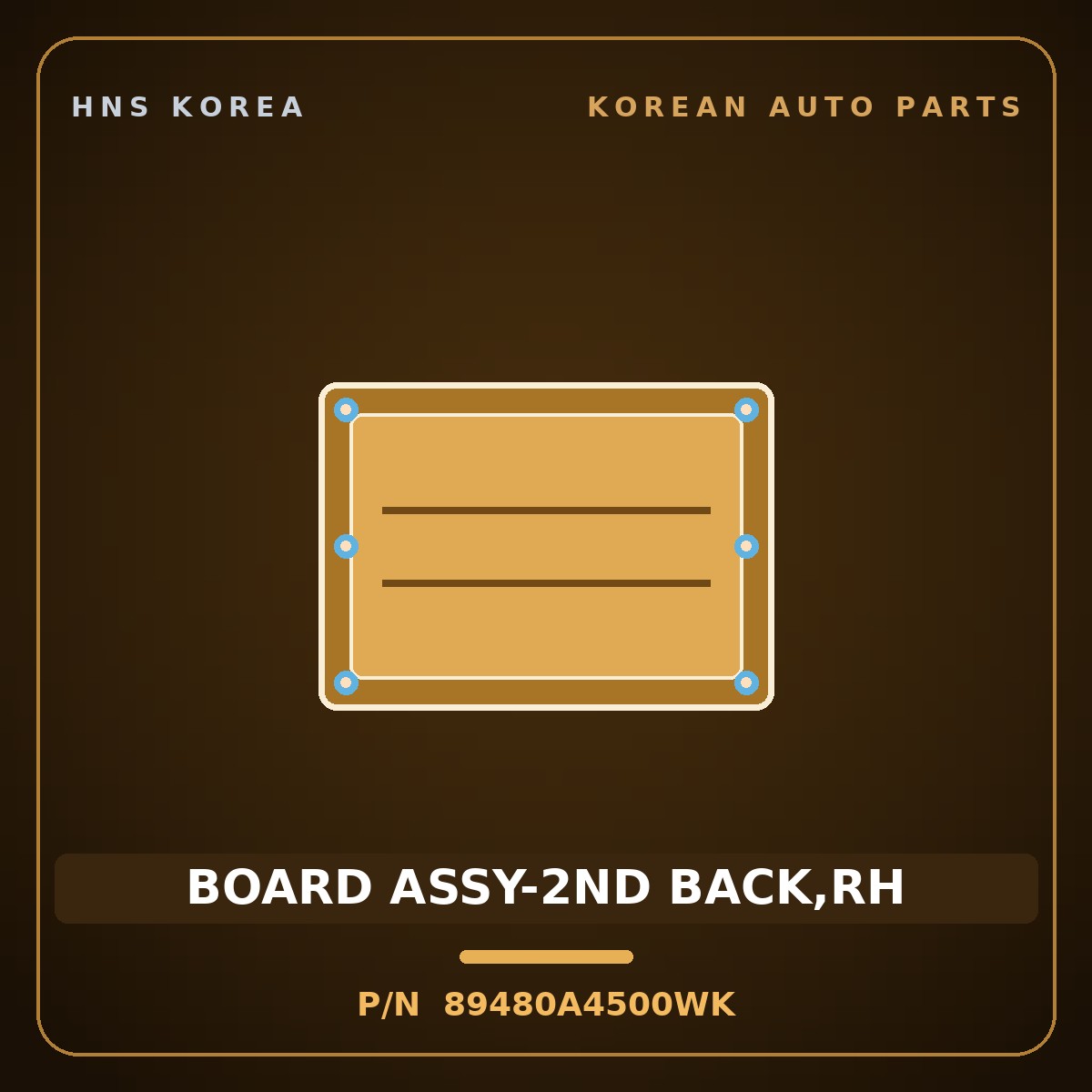 Genuine Mobis BOARD ASSY-2ND BACK,RH 89480A4500WK for Carens 2012 HNS Parts Korea