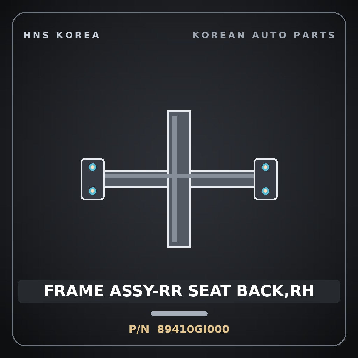 Genuine Mobis FRAME ASSY-RR SEAT BACK,RH 89410GI000 for Ioniq 5 2021 HNS Parts Korea