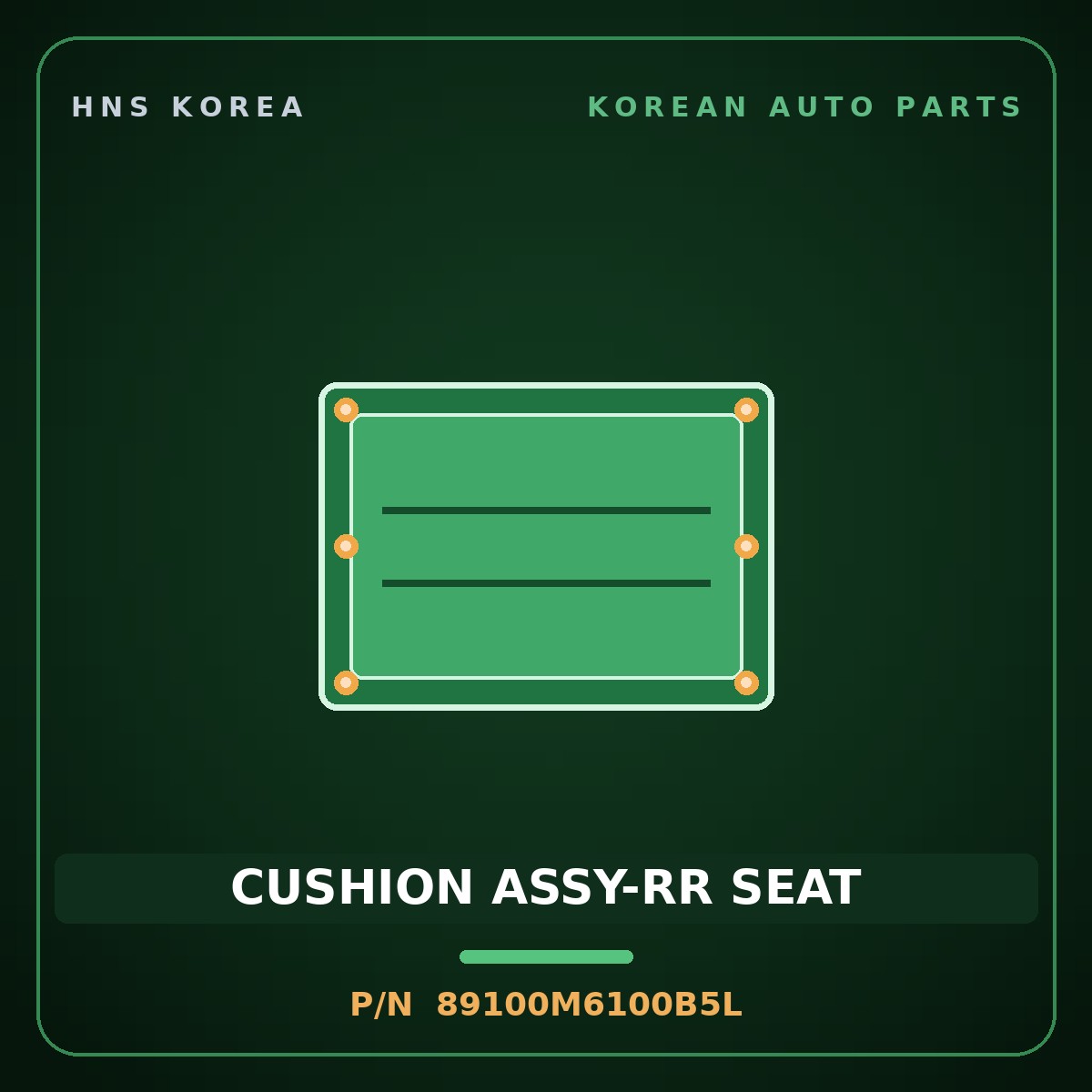 Genuine Mobis CUSHION ASSY-RR SEAT 89100M6100B5L for K3 2021 HNS Parts Korea