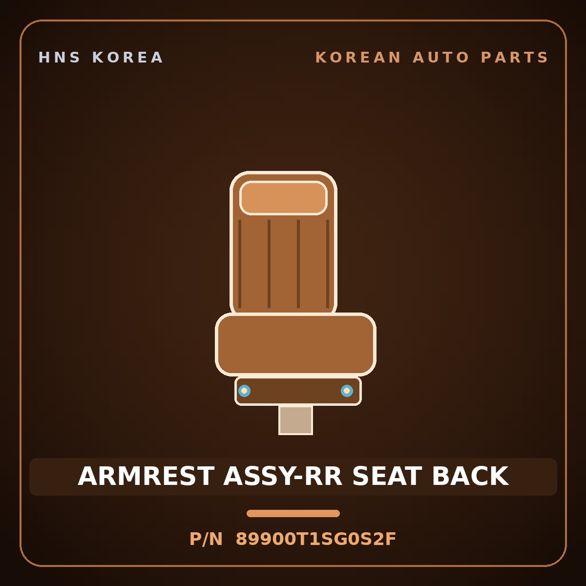 Genuine Mobis ARMREST ASSY-RR SEAT BACK 89900T1SG0S2F for G80 2023 HNS Parts Korea