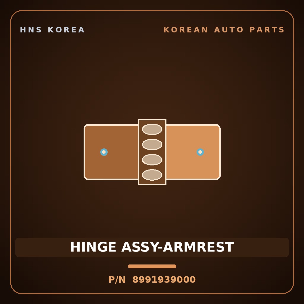 Genuine Mobis HINGE ASSY-ARMREST 8991939000 for Trajet 1999 HNS Parts Korea
