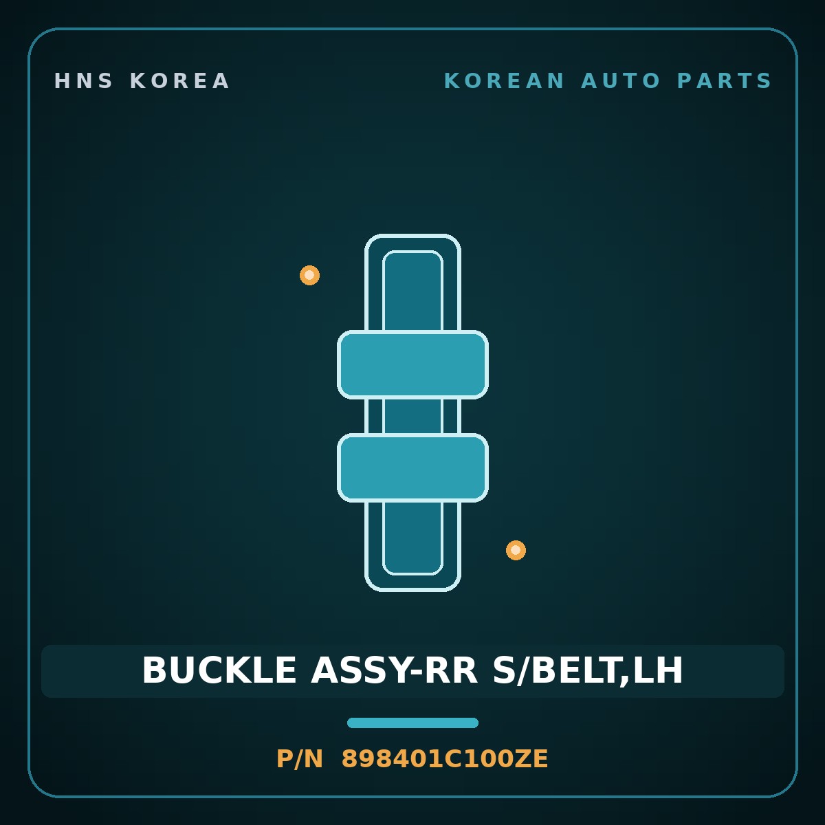 Genuine Mobis BUCKLE ASSY-RR S/BELT,LH 898401C100ZE for Click 2002 HNS Parts Korea