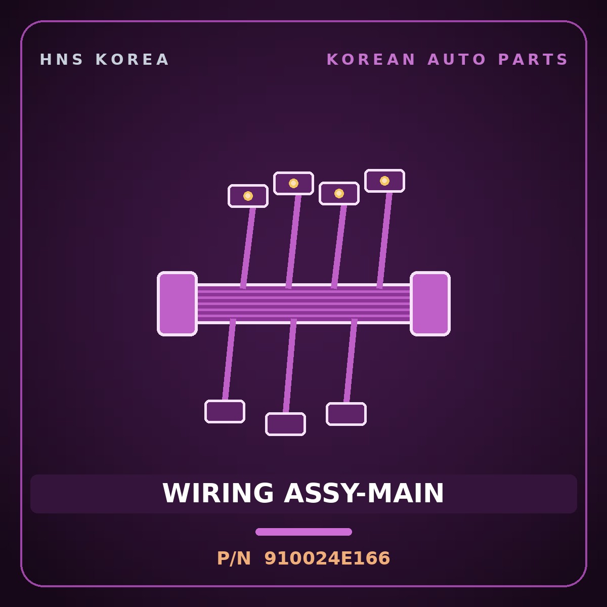 Genuine Mobis WIRING ASSY-MAIN 910024E166 for Bongo 2004 HNS Parts Korea