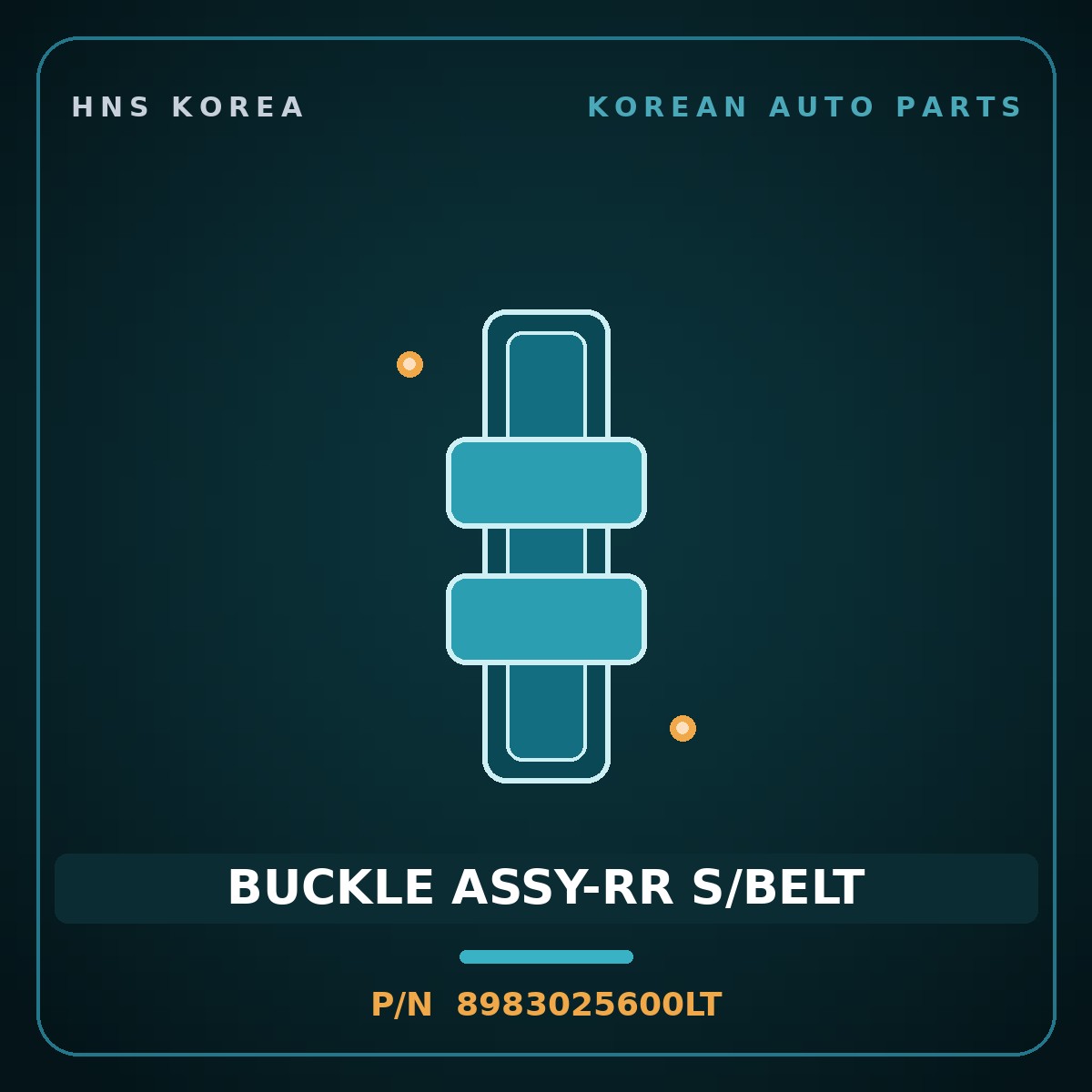 Genuine Mobis BUCKLE ASSY-RR S/BELT 8983025600LT for Verna 2000 HNS Parts Korea