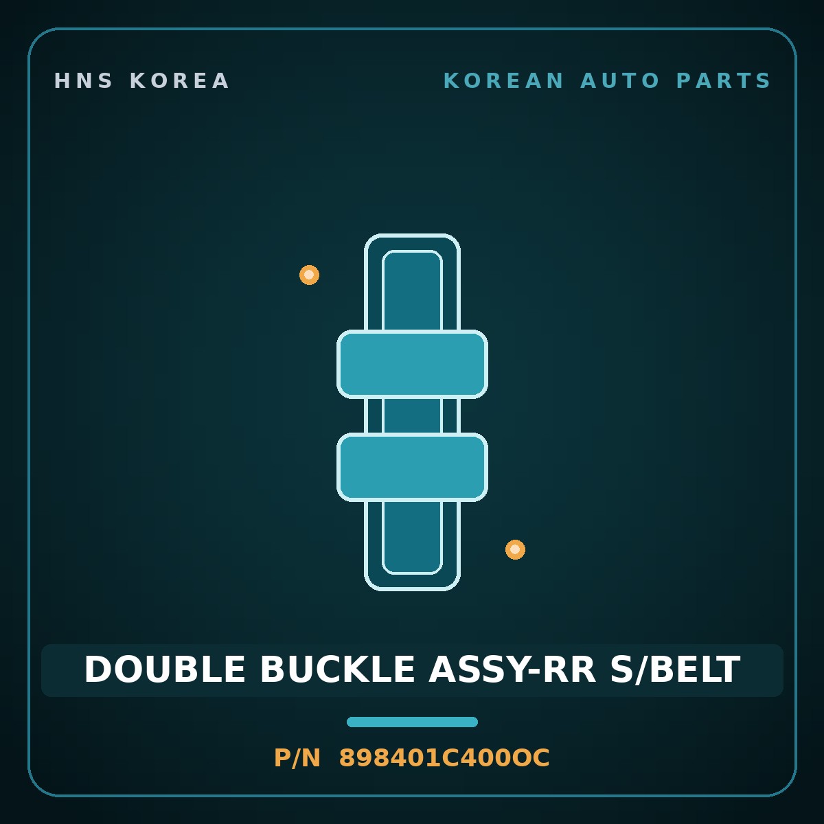 Genuine Mobis DOUBLE BUCKLE ASSY-RR S/BELT 898401C400OC for Click 2002 HNS Parts Korea