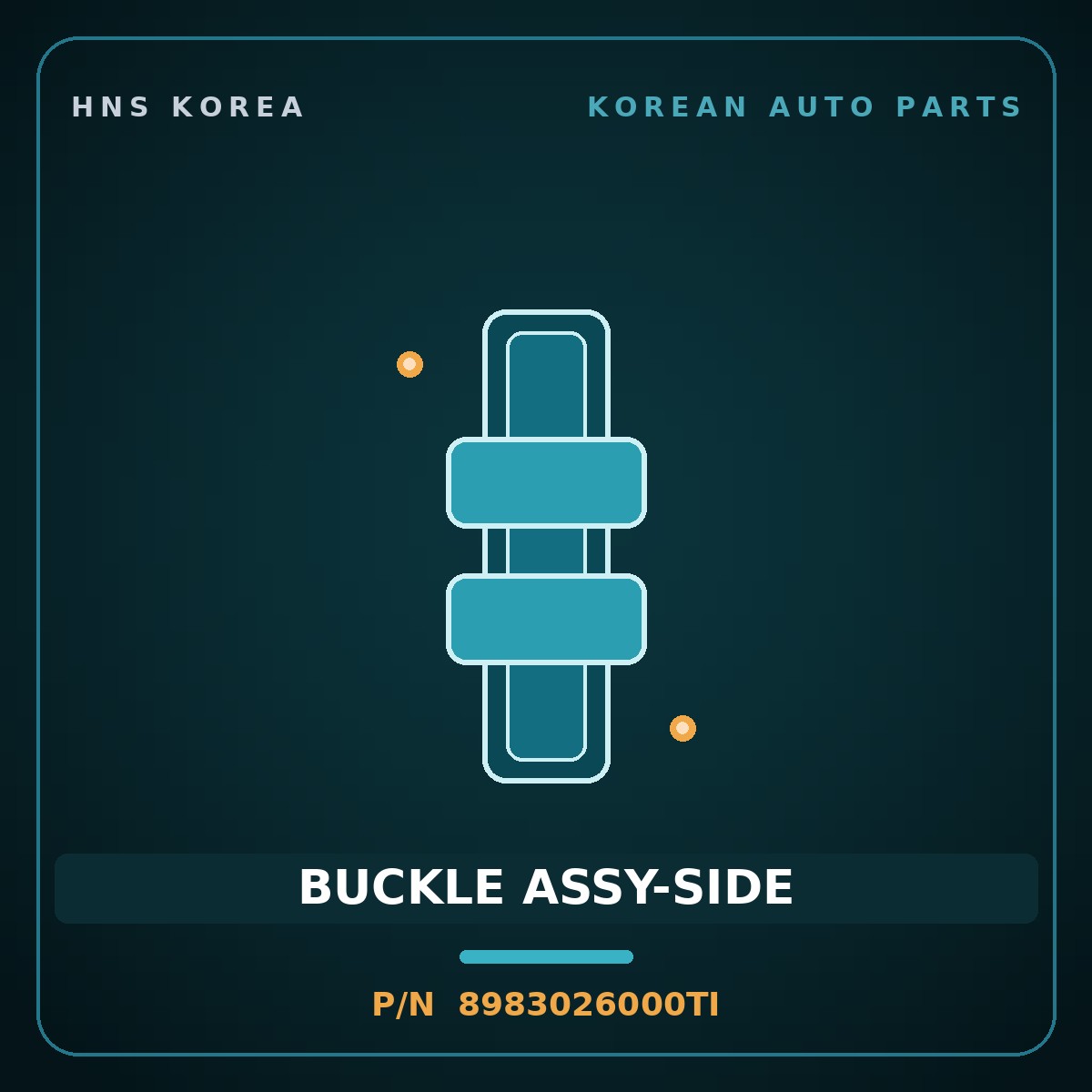 Genuine Mobis BUCKLE ASSY-SIDE 8983026000TI for Santa Fe 2000 HNS Parts Korea