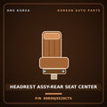 Genuine Mobis HEADREST ASSY-REAR SEAT CENTER 89R00J5520CTX for Stinger 2020 HNS Parts Korea