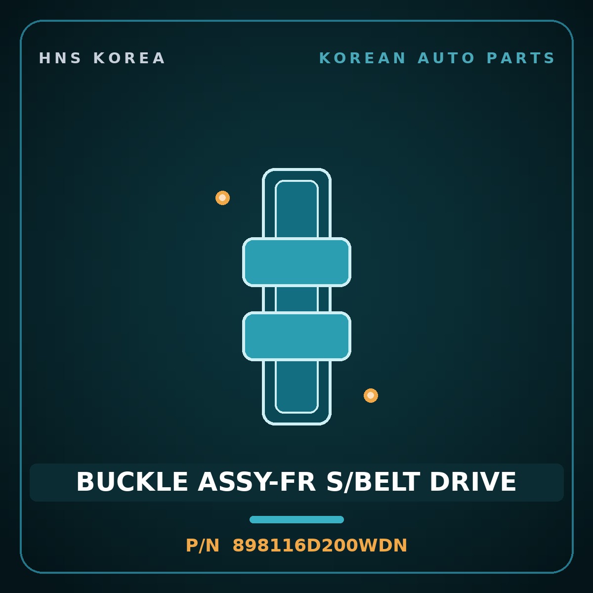 Genuine Mobis BUCKLE ASSY-FR S/BELT DRIVE 898116D200WDN for Pavise 2019 HNS Parts Korea