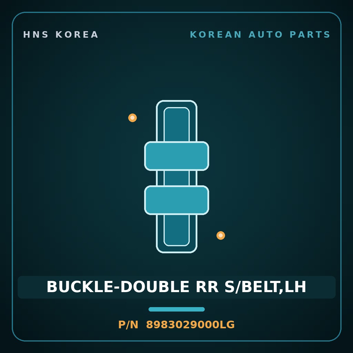 Genuine Mobis BUCKLE-DOUBLE RR S/BELT,LH 8983029000LG for Elantra 1996 HNS Parts Korea