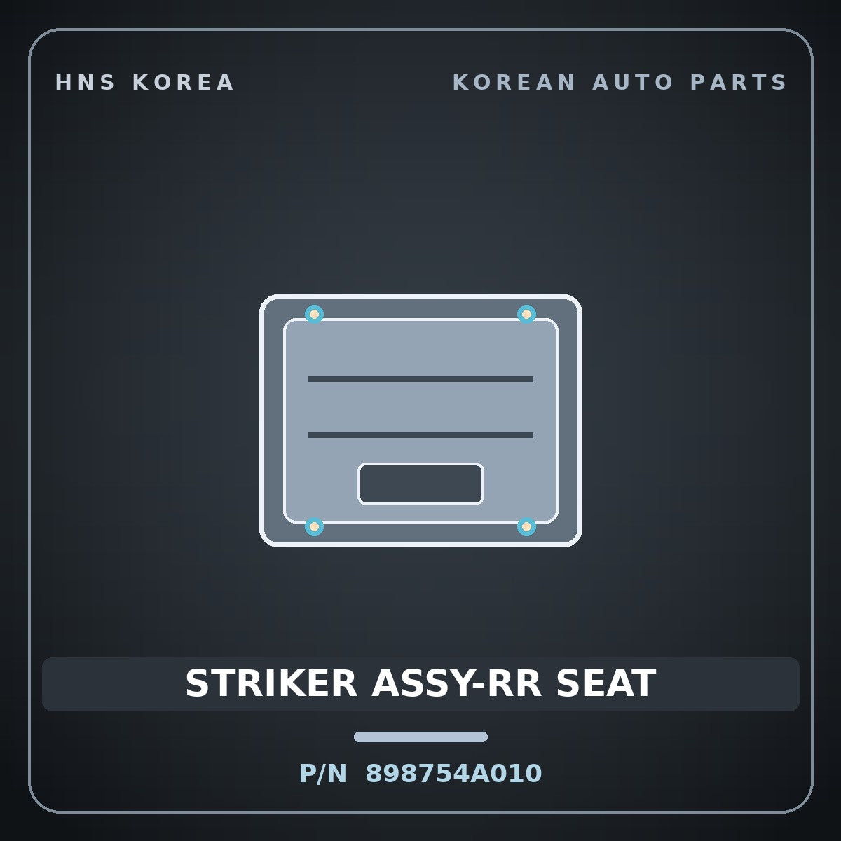 Genuine Mobis STRIKER ASSY-RR SEAT 898754A010 for Grand Starex 1997 HNS Parts Korea