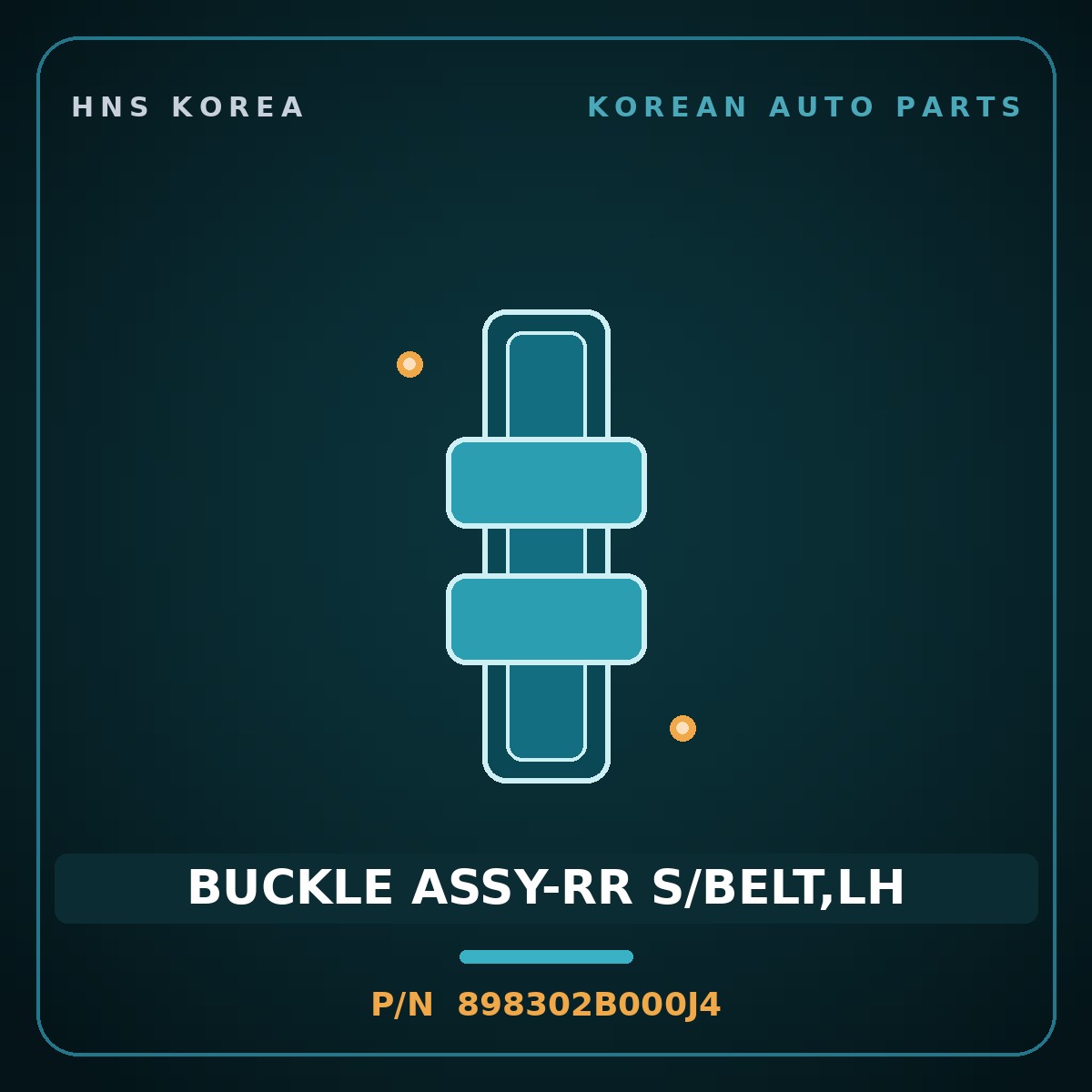Genuine Mobis BUCKLE ASSY-RR S/BELT,LH 898302B000J4 for Santa Fe 2006 HNS Parts Korea