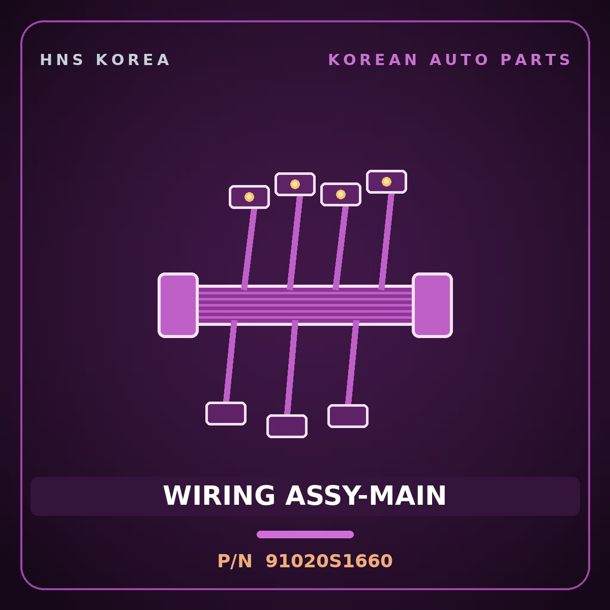 Genuine Mobis WIRING ASSY-MAIN 91020S1660 for Santa Fe 2020 HNS Parts Korea