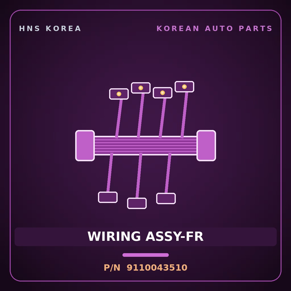 Genuine Mobis WIRING ASSY-FR 9110043510 for Grace 1995 HNS Parts Korea