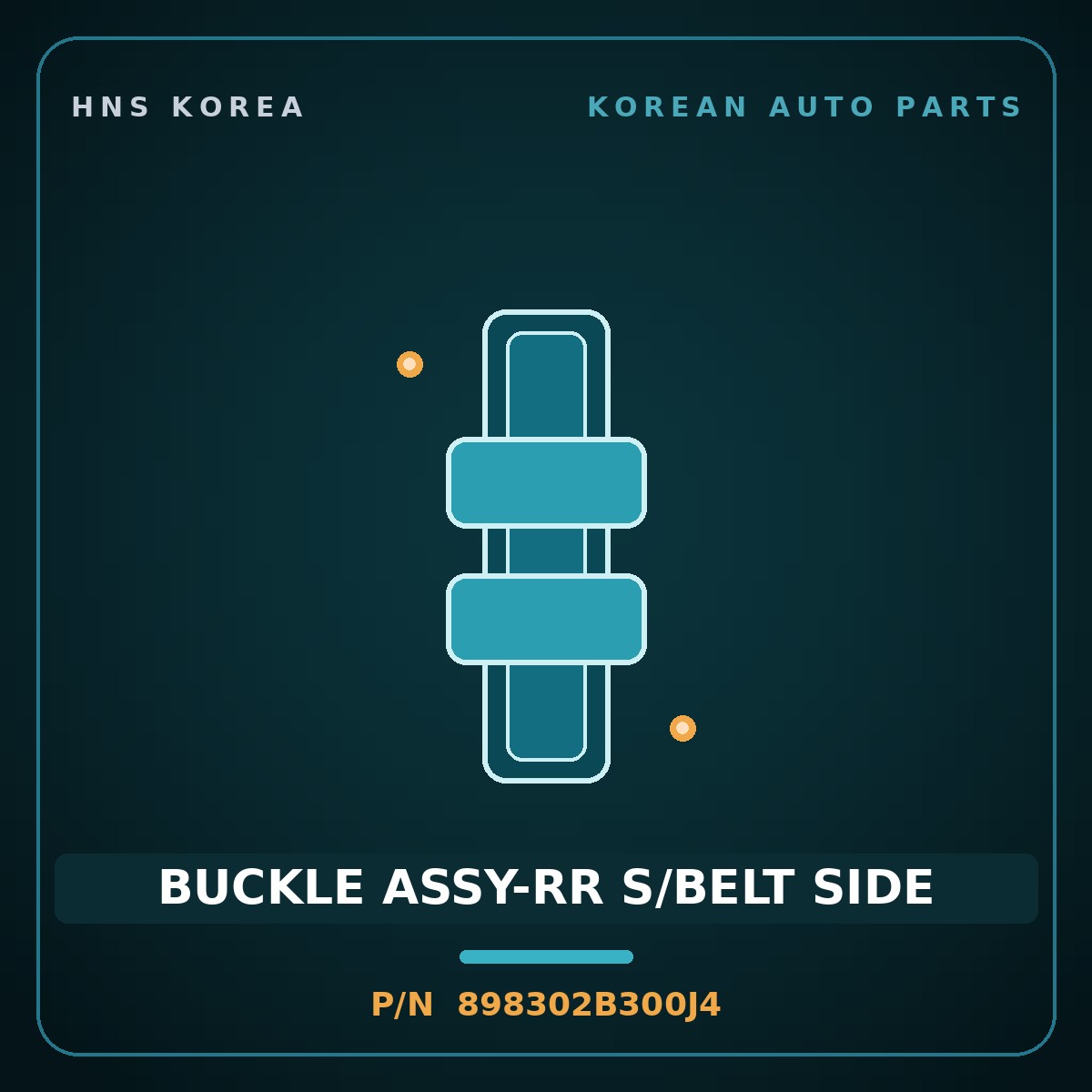 Genuine Mobis BUCKLE ASSY-RR S/BELT SIDE 898302B300J4 for Santa Fe 2006 HNS Parts Korea