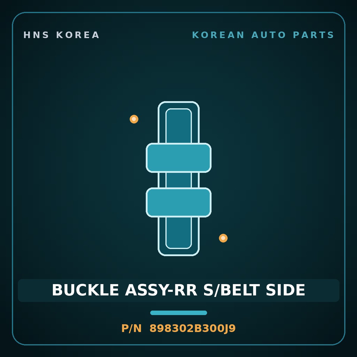 Genuine Mobis BUCKLE ASSY-RR S/BELT SIDE 898302B300J9 for Santa Fe 2006 HNS Parts Korea