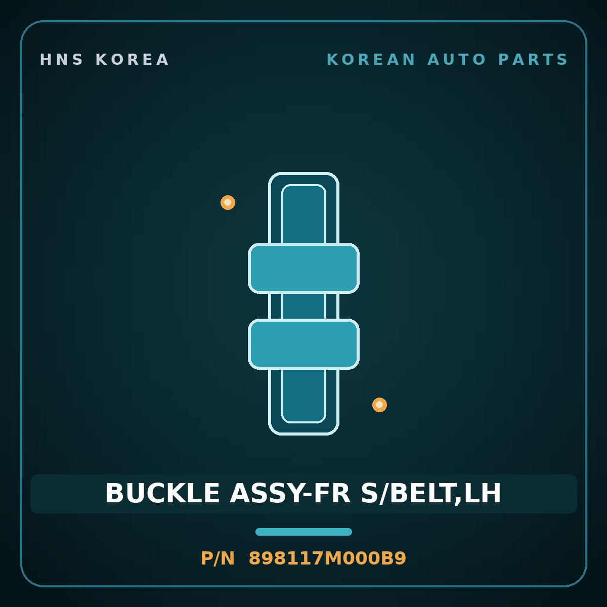 Genuine Mobis BUCKLE ASSY-FR S/BELT,LH 898117M000B9 for Trago 2006 HNS Parts Korea