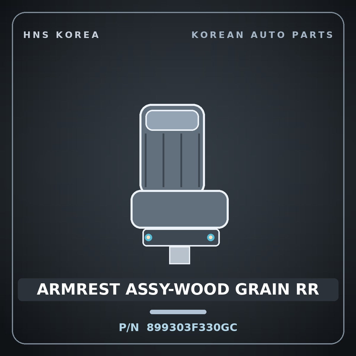 Genuine Mobis ARMREST ASSY-WOOD GRAIN RR 899303F330GC for Opirus 2003 HNS Parts Korea