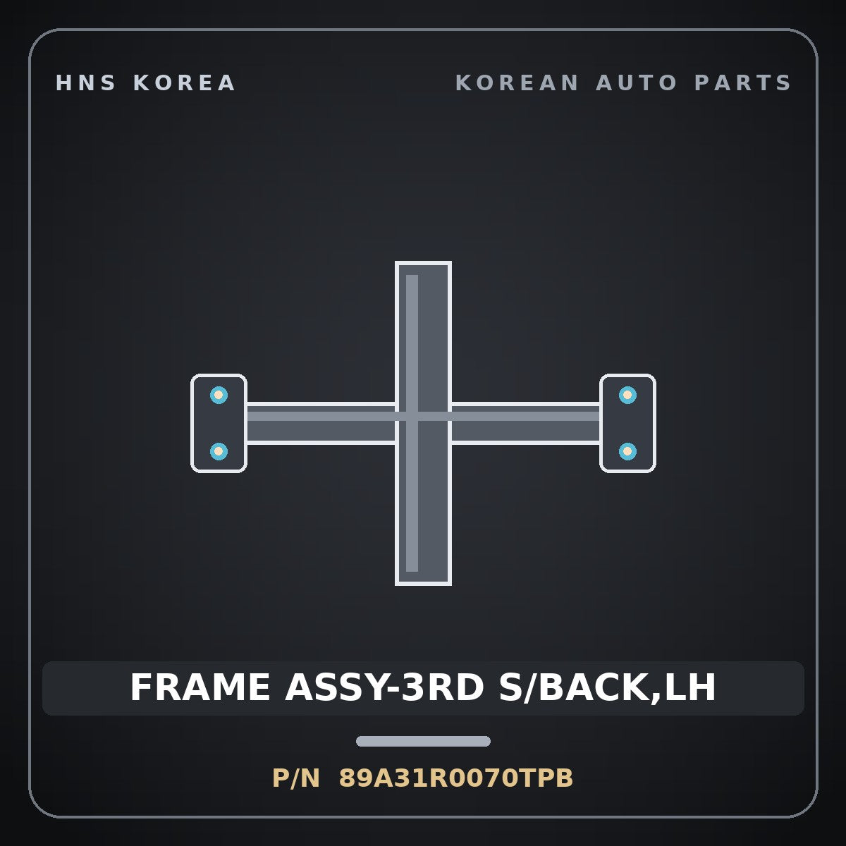 Genuine Mobis FRAME ASSY-3RD S/BACK,LH 89A31R0070TPB for Carnival 2024 HNS Parts Korea