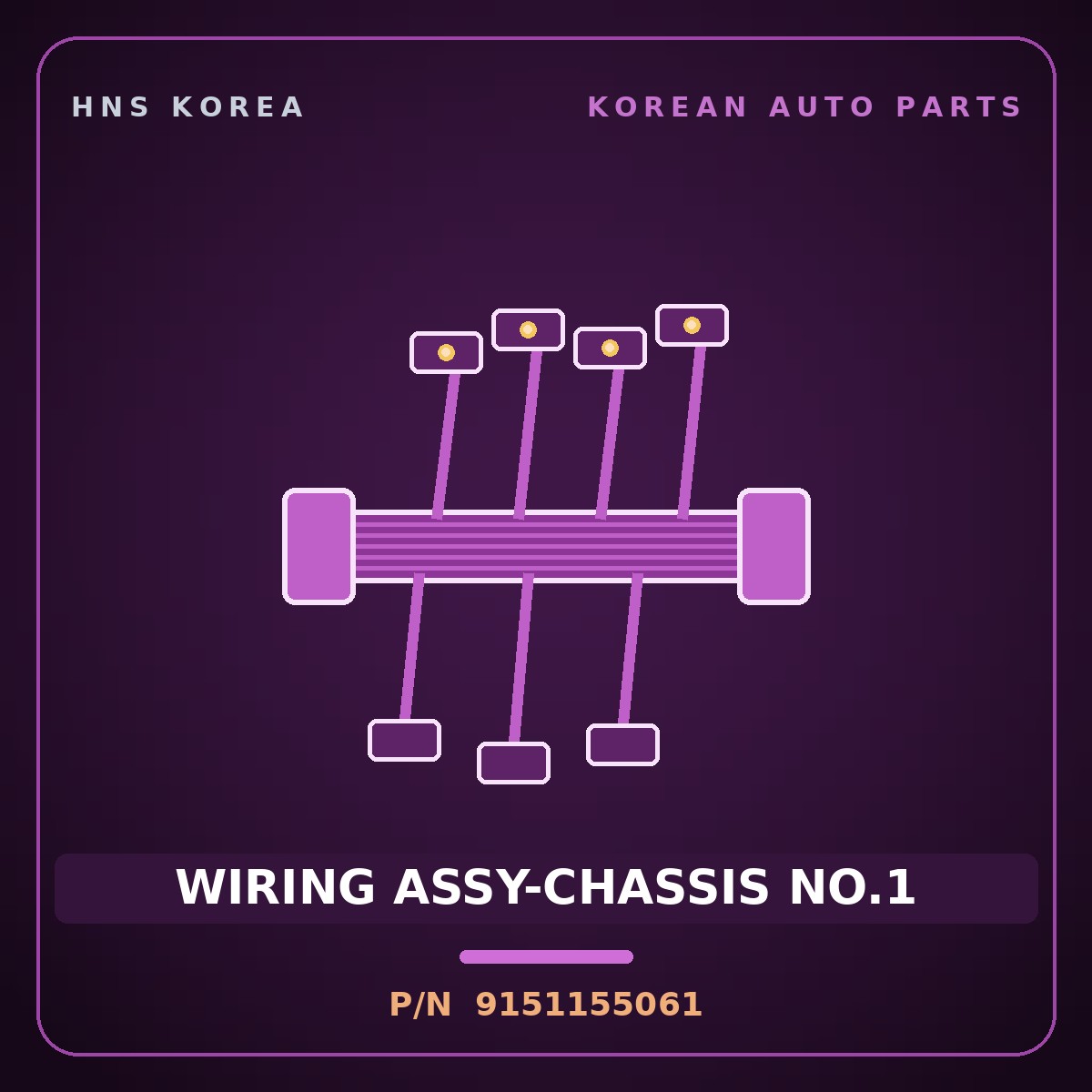 Genuine Mobis WIRING ASSY-CHASSIS NO.1 9151155061 for Aerotown 1998 HNS Parts Korea