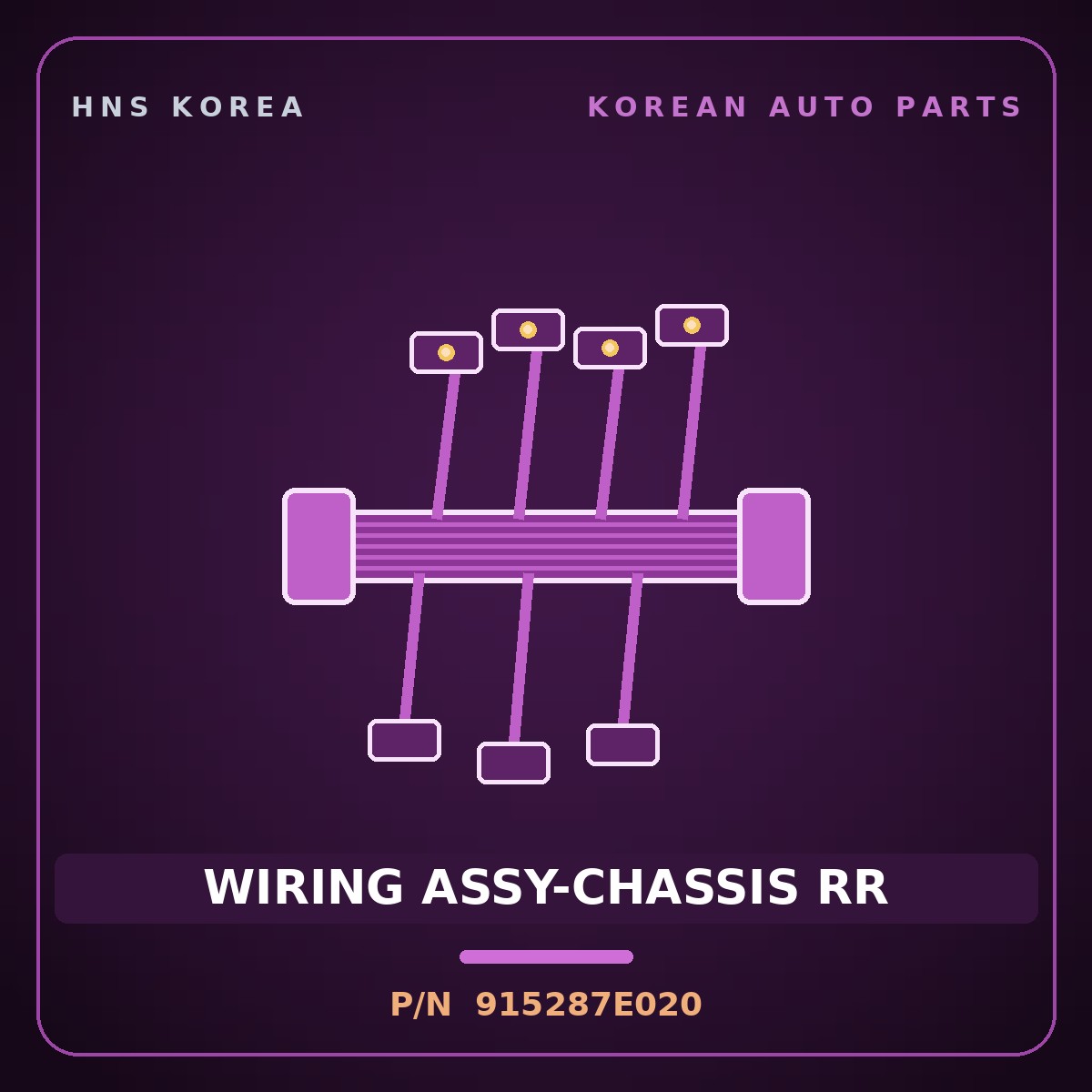 Genuine Mobis WIRING ASSY-CHASSIS RR 915287E020 for Power Truck 2004 HNS Parts Korea