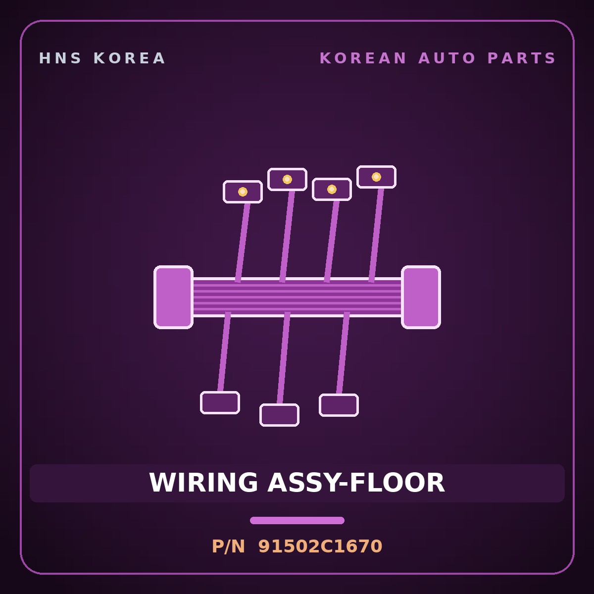 Genuine Mobis WIRING ASSY-FLOOR 91502C1670 for Sonata 2014 HNS Parts Korea