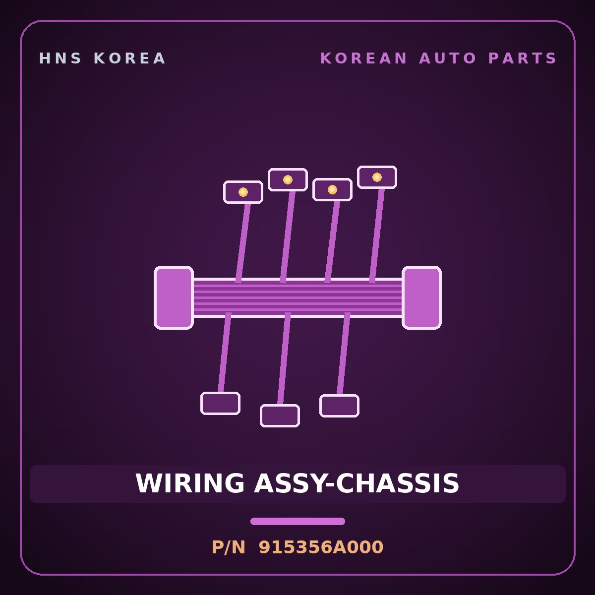 Genuine Mobis WIRING ASSY-CHASSIS 915356A000 for 5-Ton Truck 1997 HNS Parts Korea