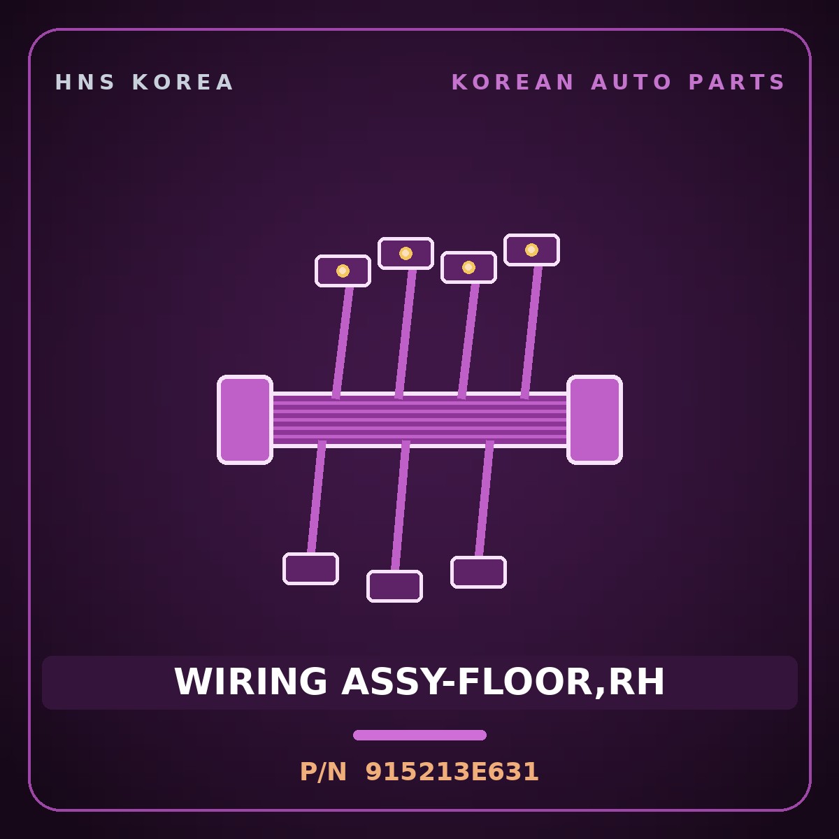 Genuine Mobis WIRING ASSY-FLOOR,RH 915213E631 for Sorento 2006 HNS Parts Korea