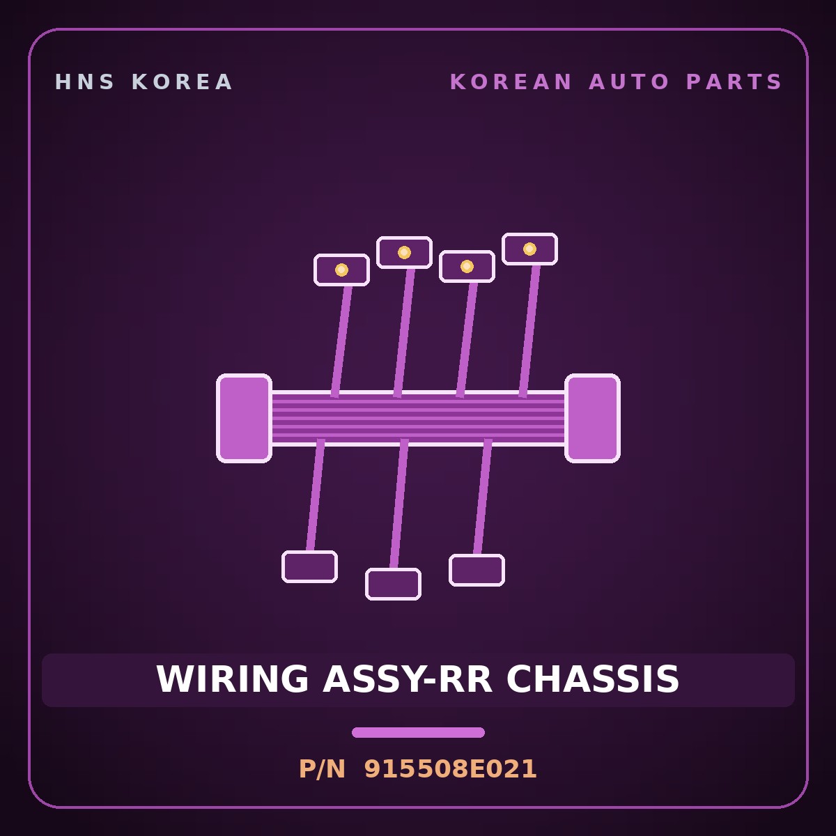 Genuine Mobis WIRING ASSY-RR CHASSIS 915508E021 for Universe 2019 HNS Parts Korea