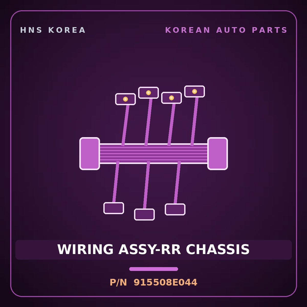 Genuine Mobis WIRING ASSY-RR CHASSIS 915508E044 for Express 2019 HNS Parts Korea