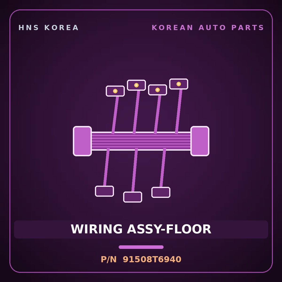 Genuine Mobis WIRING ASSY-FLOOR 91508T6940 for Genesis GV80 2020 HNS Parts Korea